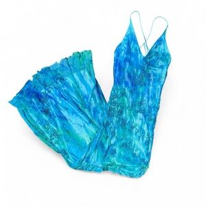 Gorgeous Vintage Beaded Aquamarine Fairy/Mermaid Scala Dress